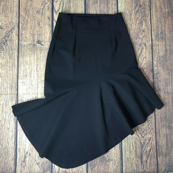Carbon38 Womens Waterfall Skirt Casual NEW Black F - Picture 2 of 6
